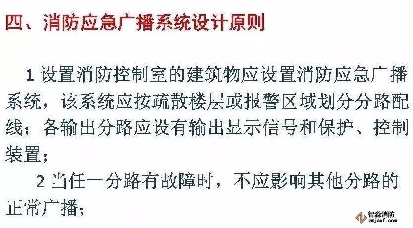 消防應(yīng)急廣播系統(tǒng)設(shè)計規(guī)定